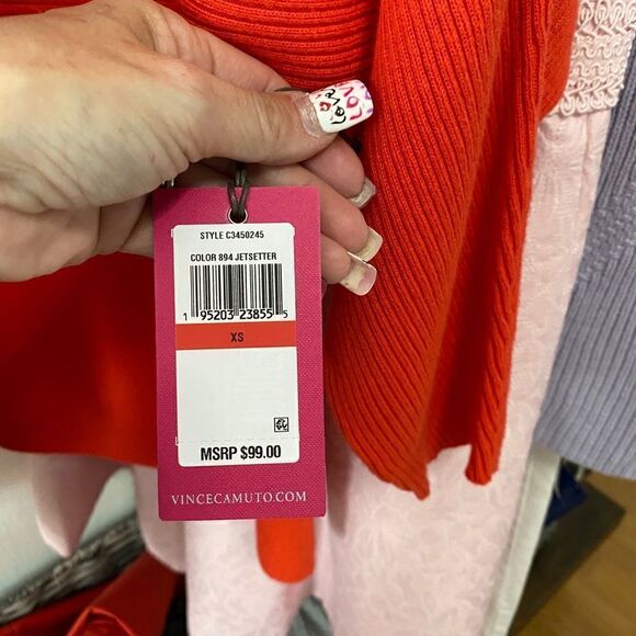 Vince Camuto Jetsetter Orange Sweater - Picture 6 of 7